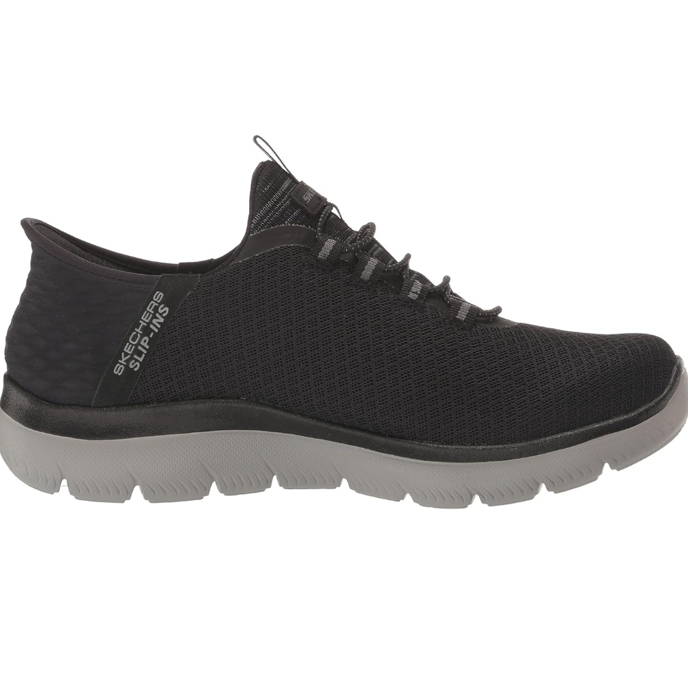 Skechers Men's Black and Gray Slip-Ins Sneakers